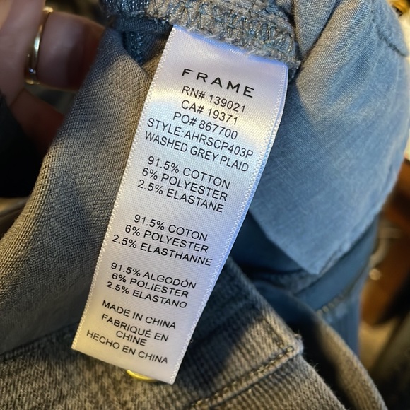 Frame Ali high-rise in grey plaid - Picture 9 of 11